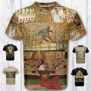 Egyptian Tutankhamun Tomb Hieroglyphs Many Styles T-shirt