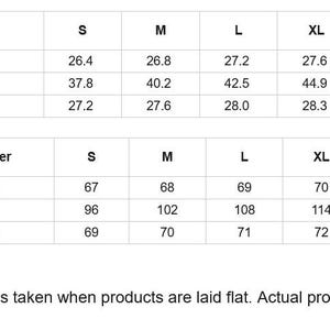 May include: A size guide for a hoodie, showing measurements in inches and centimeters. The guide includes length, bust, and sleeve measurements for sizes S through 5XL. The text at the bottom states that measurements may vary by up to 3cm.