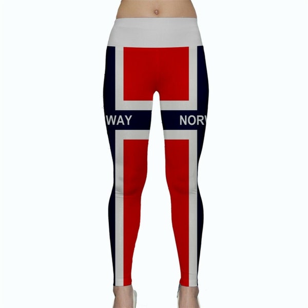 Leggings de pantalons de yoga de drapeau de Norvège