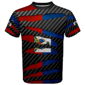 Haiti Flag Beast Ripped T-shirt