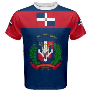 Maglietta con bandiera e numeri di maglia della Repubblica Dominicana