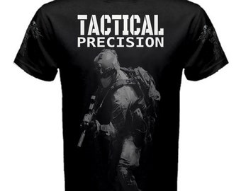 Tactical Precision Special Elite Military Black T-shirt