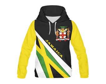 Jamaica Flag Pullover Coat of Arms Hoodie
