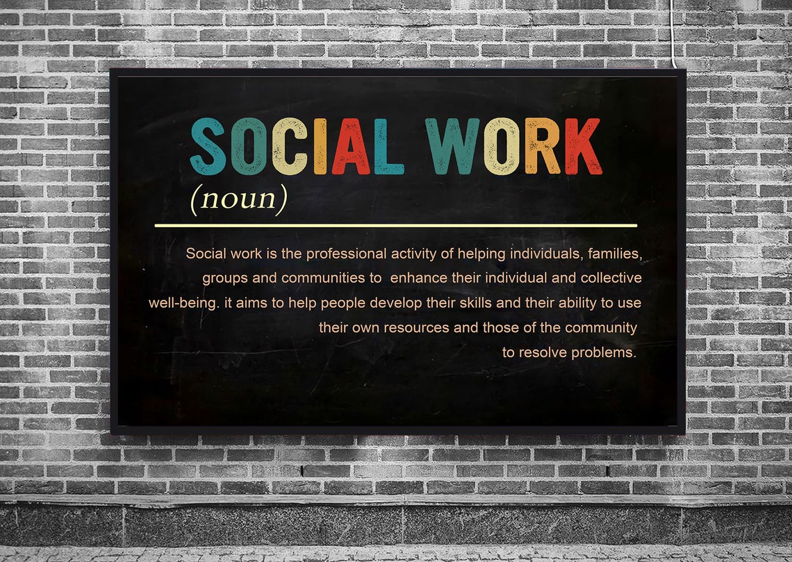 Social Worker Definition Poster Social Feeling Poster Social Etsy