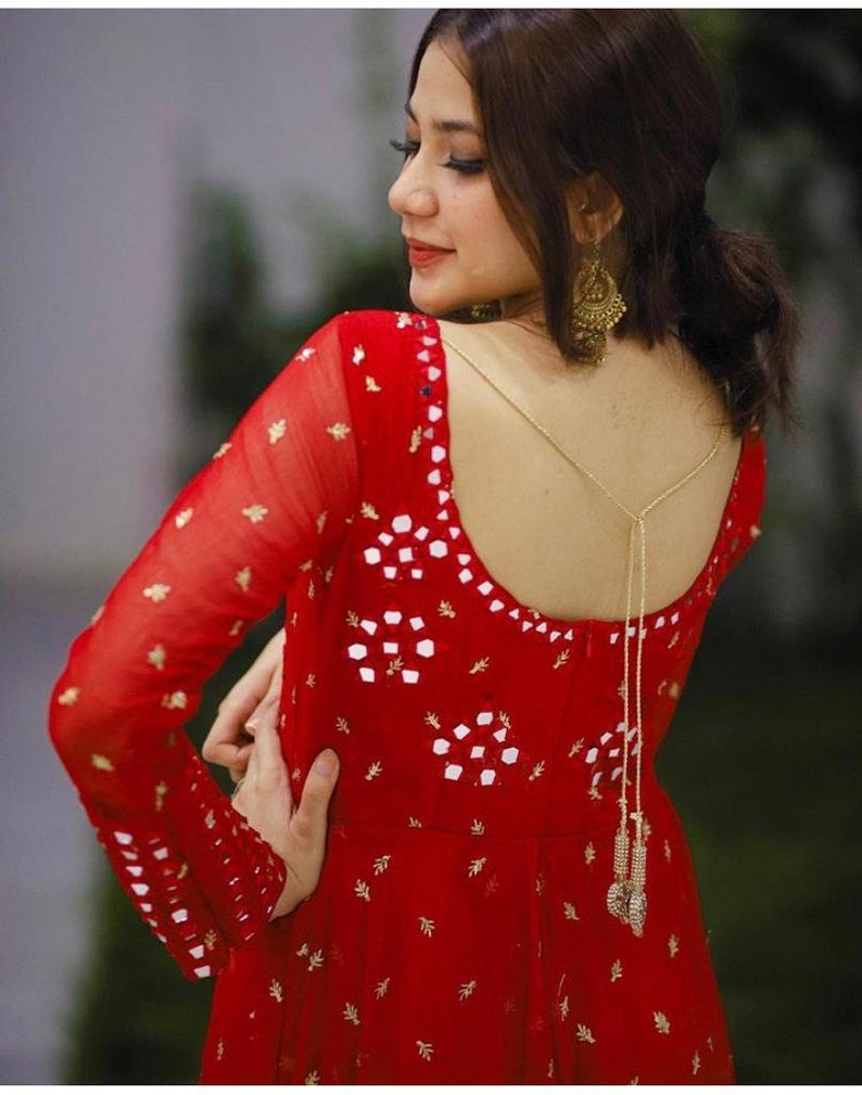 red frock kurti