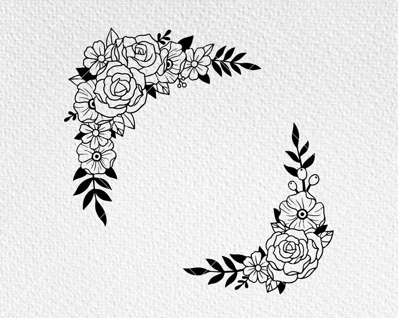 Free Free 89 Silhouette Flower Border Svg SVG PNG EPS DXF File