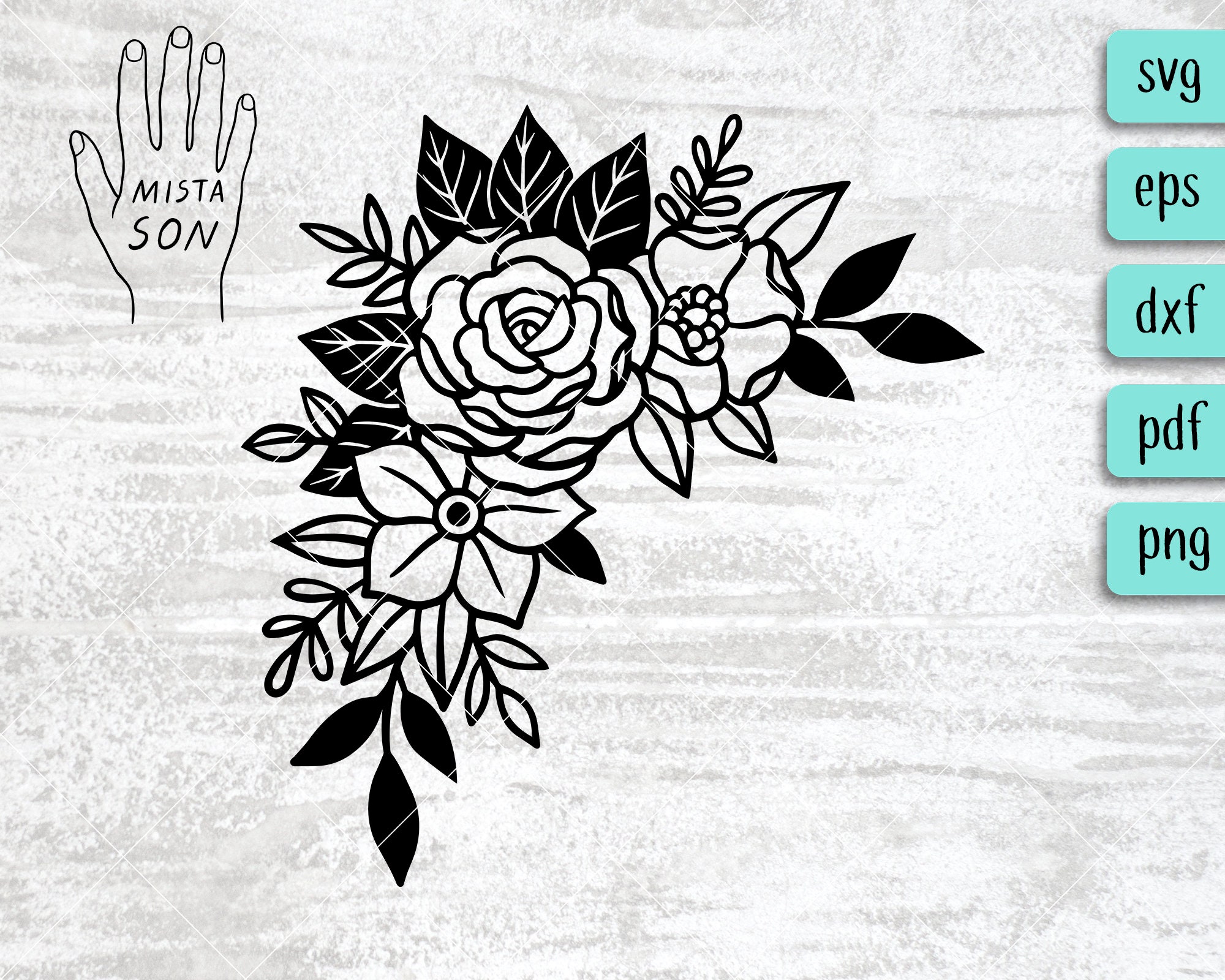 Download Floral Border Svg Floral Border Png Floral Svg File Floral Etsy