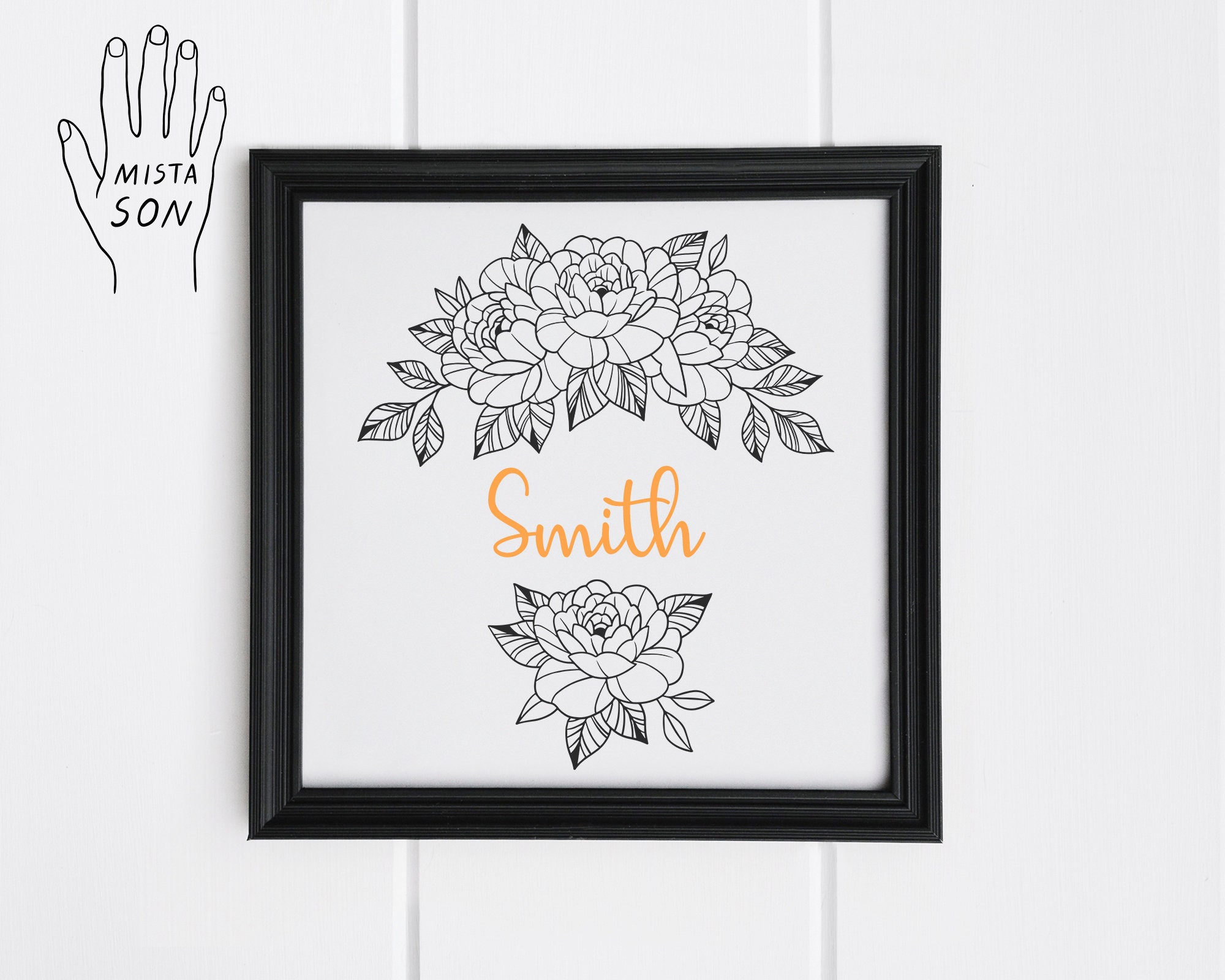 Floral Border SVG Floral Border PNG Flowers SVG File - Etsy