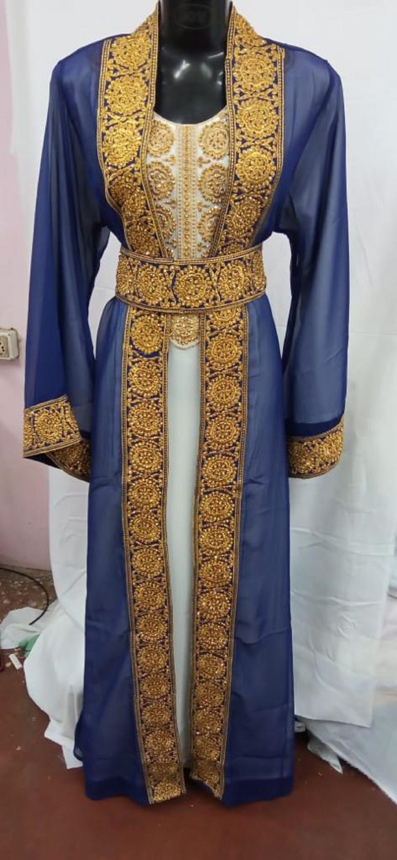 Wedding Abaya Long Maxi Formal Beaded Dubai Kaftan for Women | Etsy