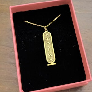 エジプトのカルトゥーシュネックレス、古代エジプトのジュエリー、エジプトのシルバーカルトゥーシュペンダント、象形文字のジュエリー、カスタムネームネックレス