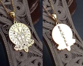 Custom Made Silver Viking Necklace, Two Sword Norse Warrior Necklace with Name, Personalized Norse Mythology Necklace, Viking Jewelry