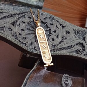 Pendentif Argent 925 Cléopâtre - Bijou Ancien égyptien, Avec Chaîne, Dans Une Pochette Velours