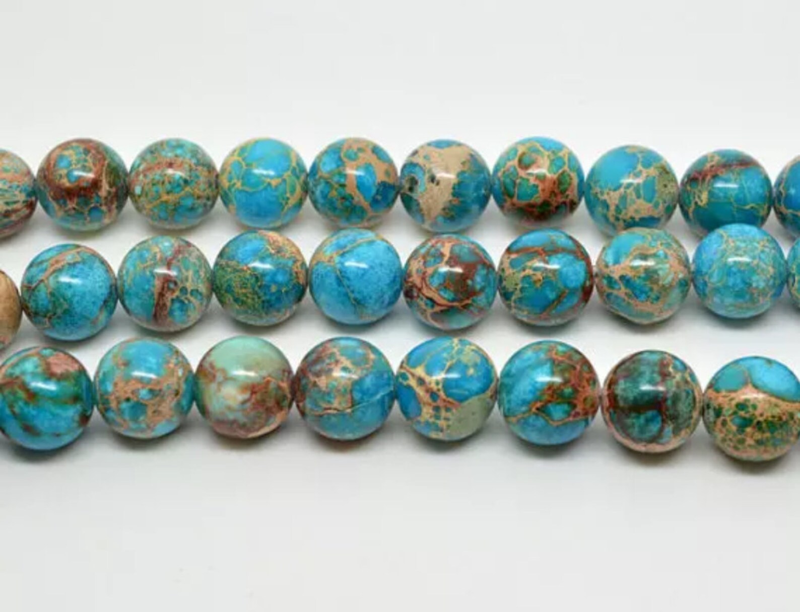 Blue Imperial Jasper Gemstone Beads. Sea sediment Jaspers. Etsy