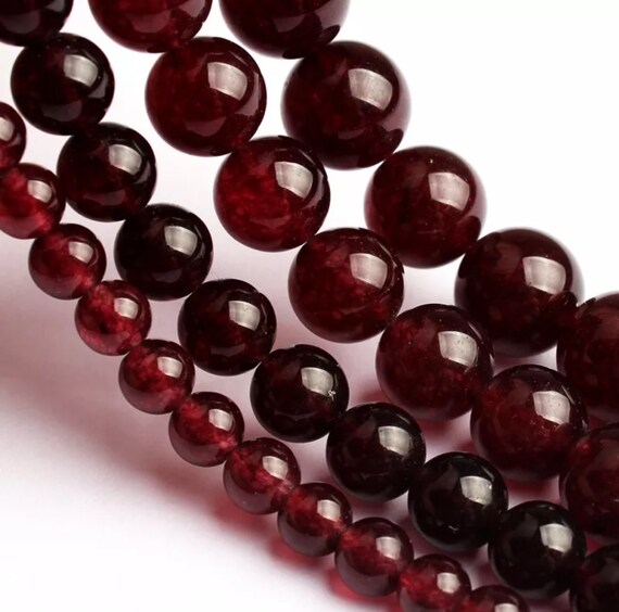 28pcs Beads 14mm Natural Red Ruby Round Loose Beads Gemstone 15" 1Strands 