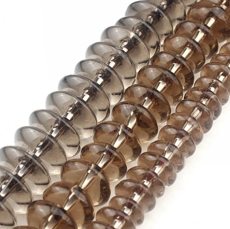 Smoky Quartzs Crystal Glass Beads Needle Work Smooth Beads Grade AAA+4681012mm Jewelry Making Bracelet Beads