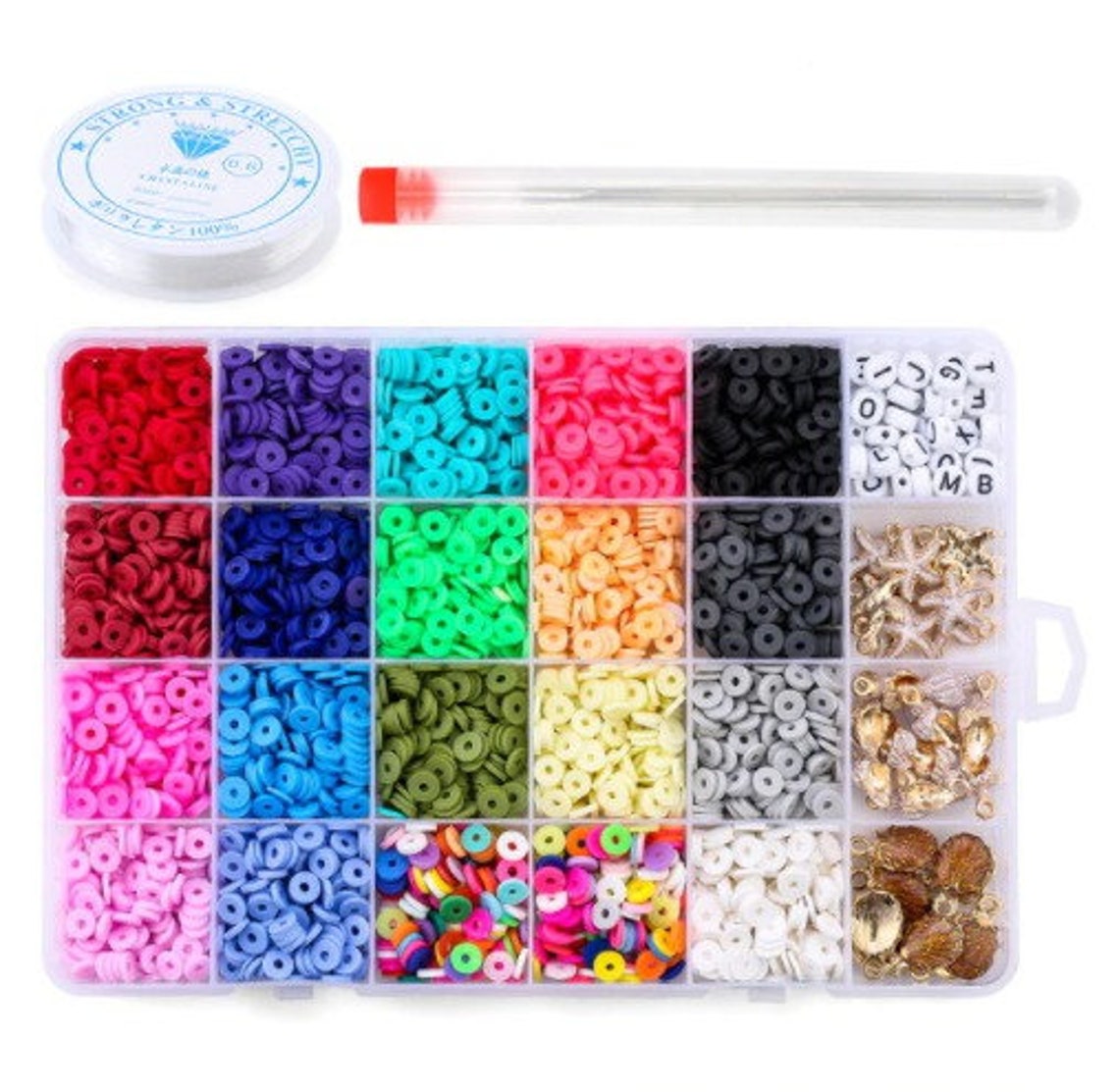 Polymer Clay Beads. DIY Crafts Kit. 4080pcs Box. Rondelle Etsy