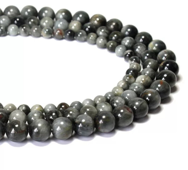 Natural Stone Beads Smooth Beads Natural Hawk/'s Eye Stone Beads Grade AAA+6810mm Beads. DIY Jewelry Making Bracelet Necklace Beads