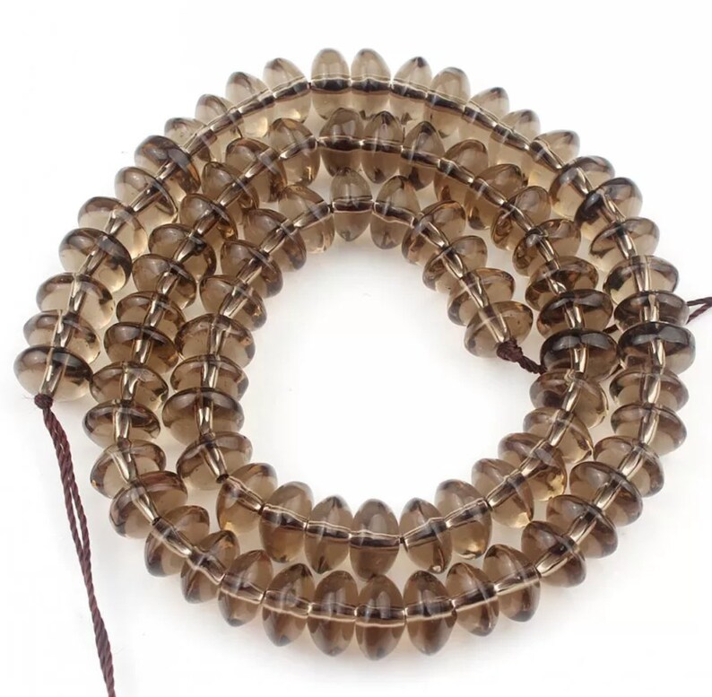 Smoky Quartzs Crystal Glass Beads Needle Work Smooth Beads Grade AAA+4681012mm Jewelry Making Bracelet Beads