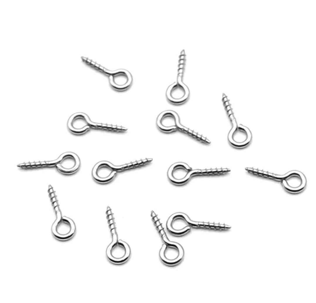 100pcs/lot Stainless Steel Screw Eye Pins For Pendant. iron Etsy