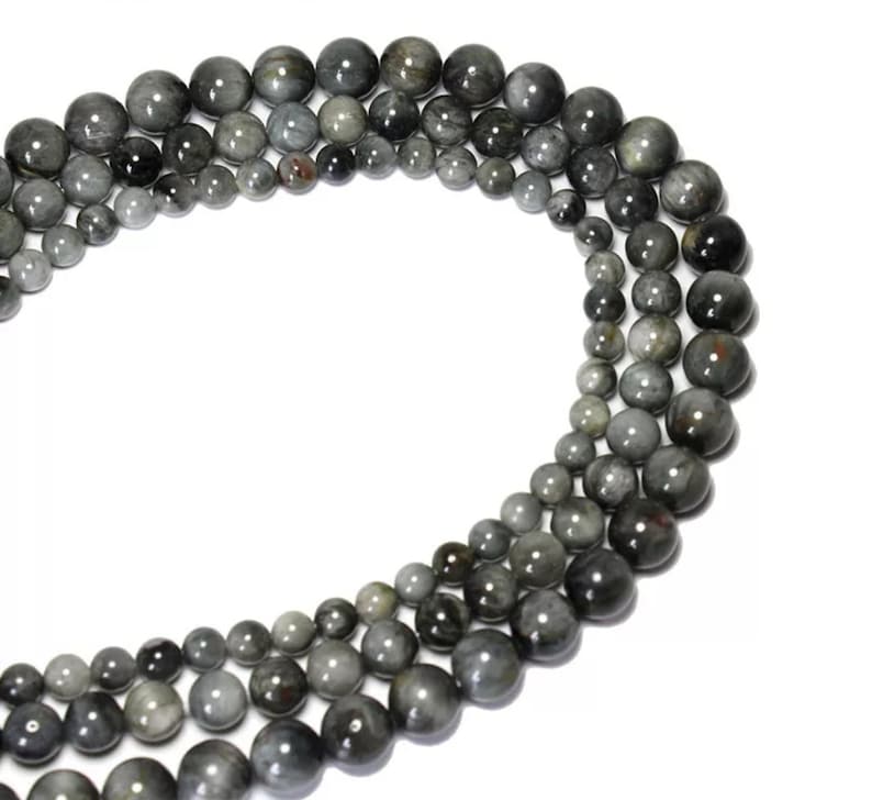 Natural Stone Beads Smooth Beads Natural Hawk/'s Eye Stone Beads Grade AAA+6810mm Beads. DIY Jewelry Making Bracelet Necklace Beads