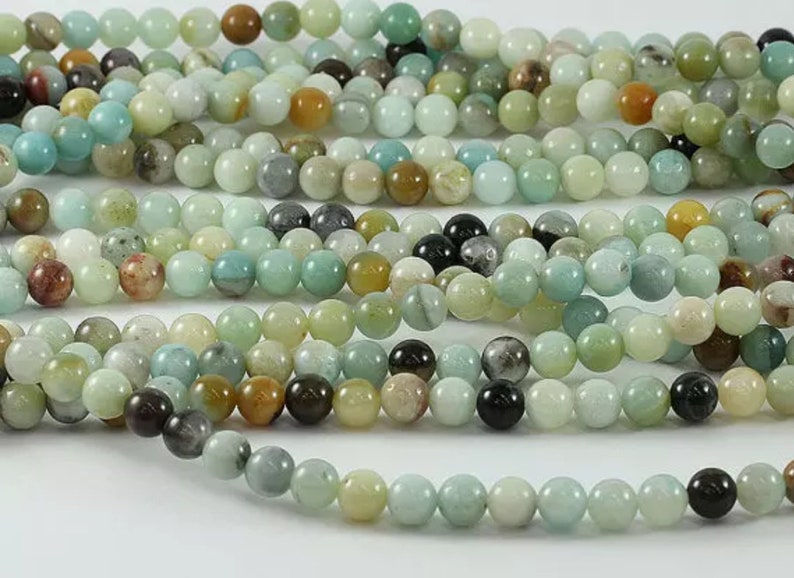 Smooth Gemstone Beads Natural Amazonite Gemstone Beads Jewelry Making gemstone Beads Grade AAA+ 4681012mm