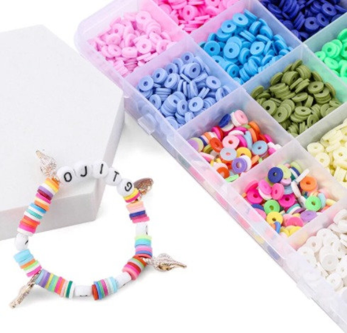 Polymer Clay Beads. DIY Crafts Kit. 4080pcs Box. Rondelle Etsy