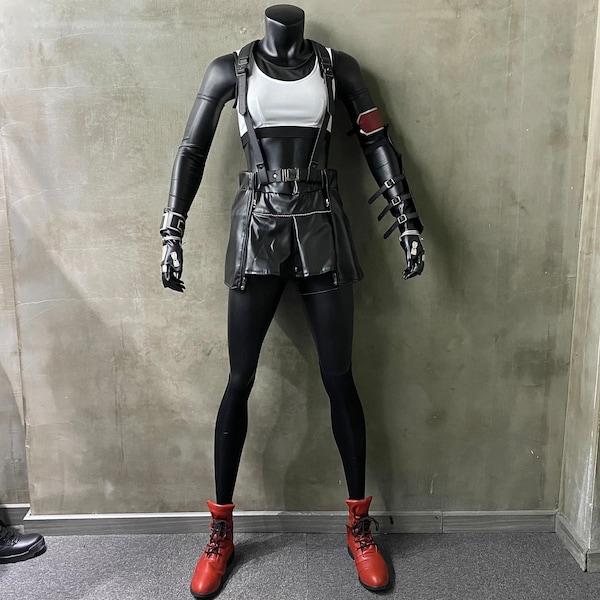 Disfraz de Tifa Lockhart, traje de cosplay, traje de remake de Final Fantasy VII