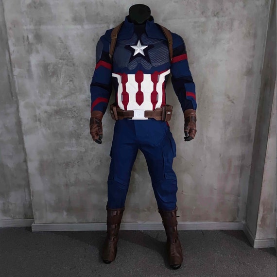 Onhandig natuurpark kanaal Avengers Endgame Captain America Steve Rogers Cosplay Kostuum - Etsy België
