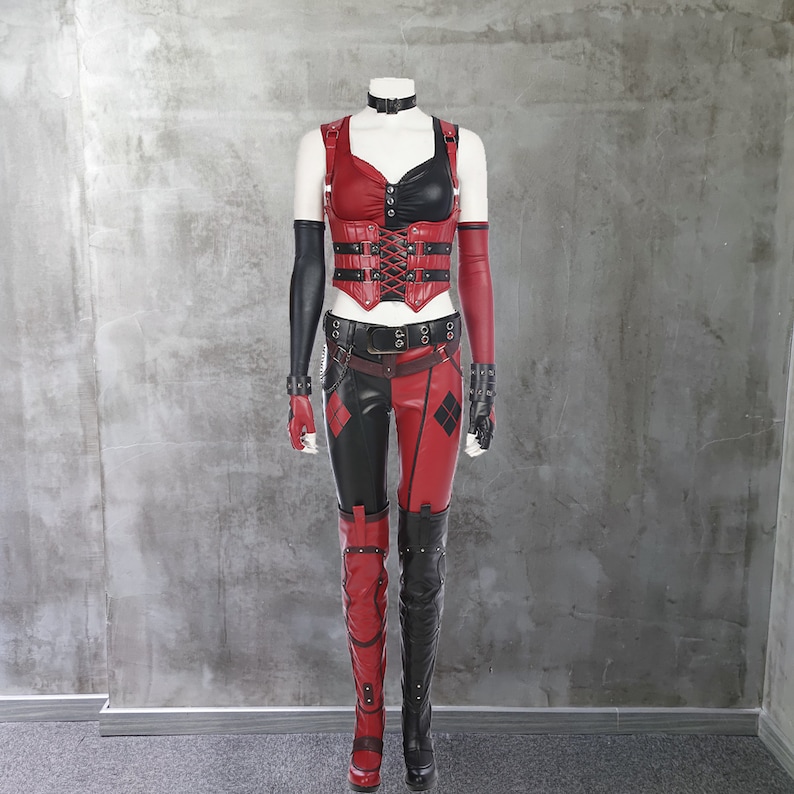 Harley Quinn Costume Cosplay Suit Batman Arkham City Etsy