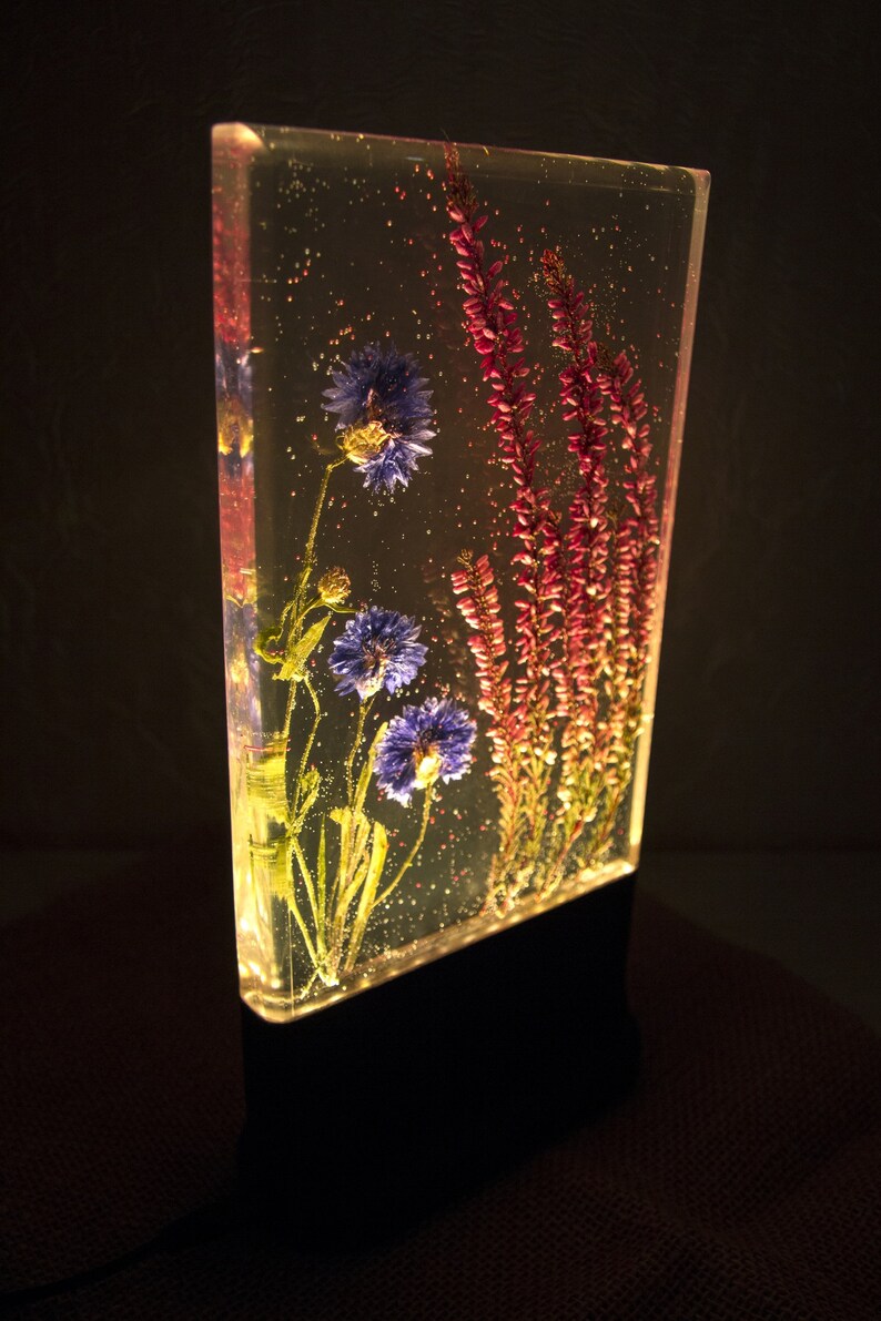 Epoxy lamp Epoxy Resin Table Lamp Modern Lamps for Tables LED | Etsy