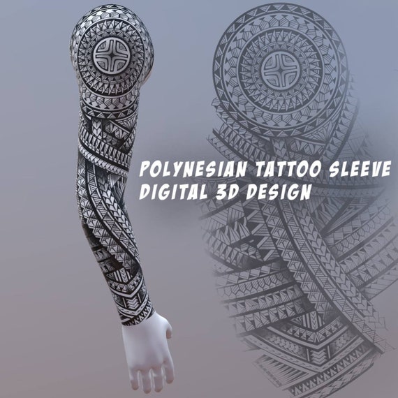 Diseño digital de manga de tatuaje polinesia listo para un - Etsy España