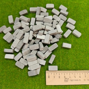 Ladrillos en miniatura para escenarios de juegos de guerra y dioramas 200 ladrillos