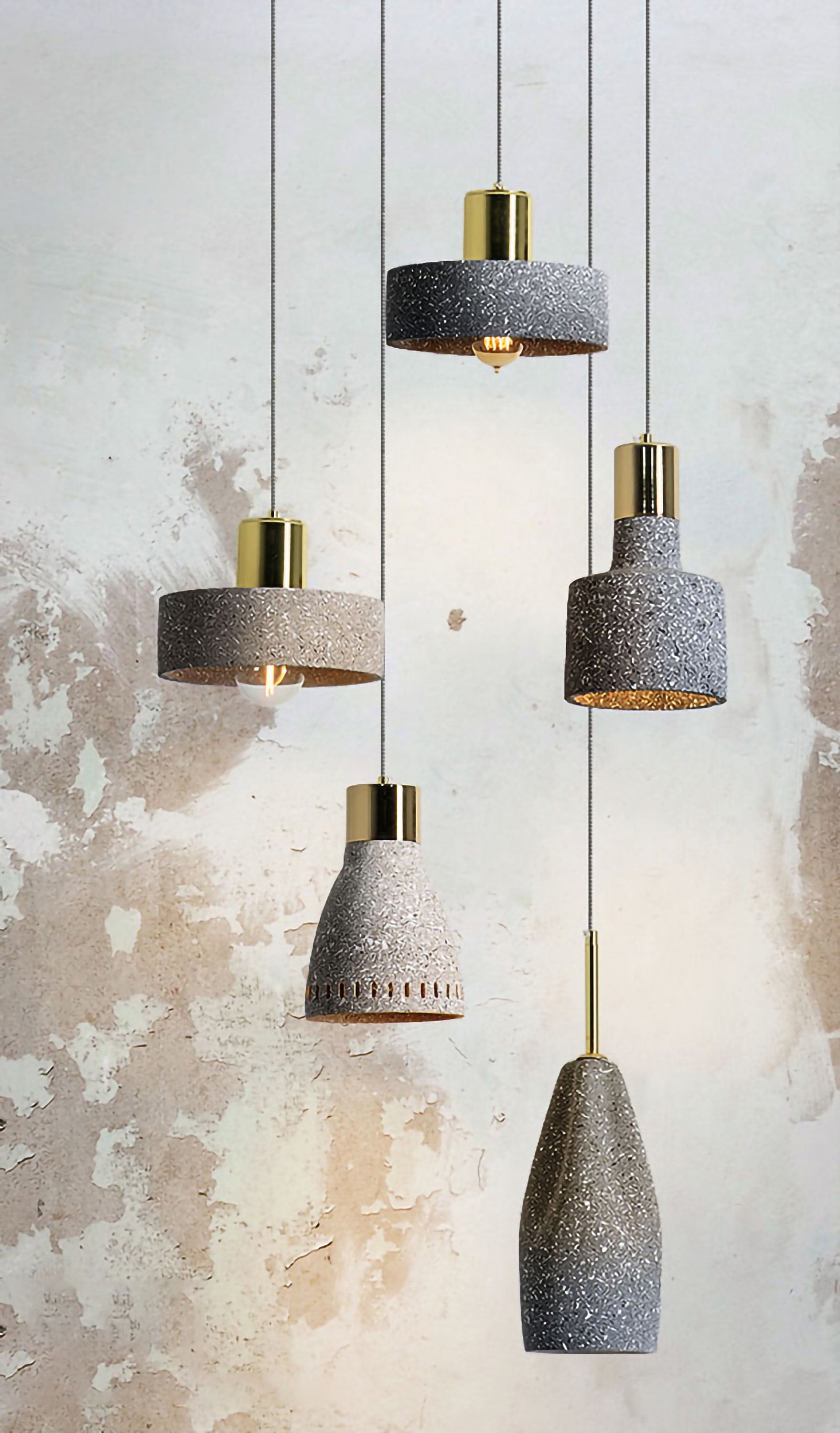 Lámpara colgante de diseño moderno minimalista con luces Etsy