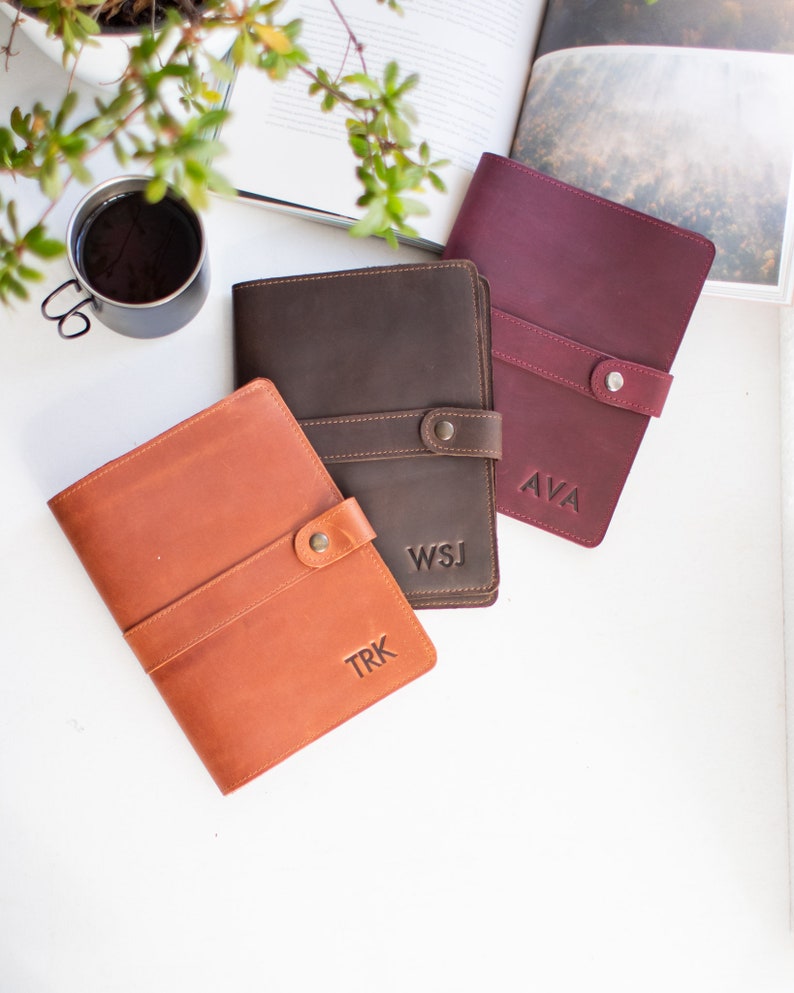 Embossed Journal Leather Refillable Notebook Personalize Gift Etsy