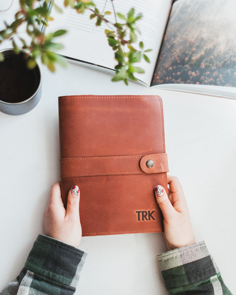 Embossed Journal Leather Refillable Notebook Personalize Gift Etsy