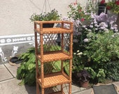 36 quot 44 quot 50 quot tall cabinet Rattan Wicker Laundry ETAGERE wood planter stand Cabinet shelf bookcase bathroom Customised sizes and design