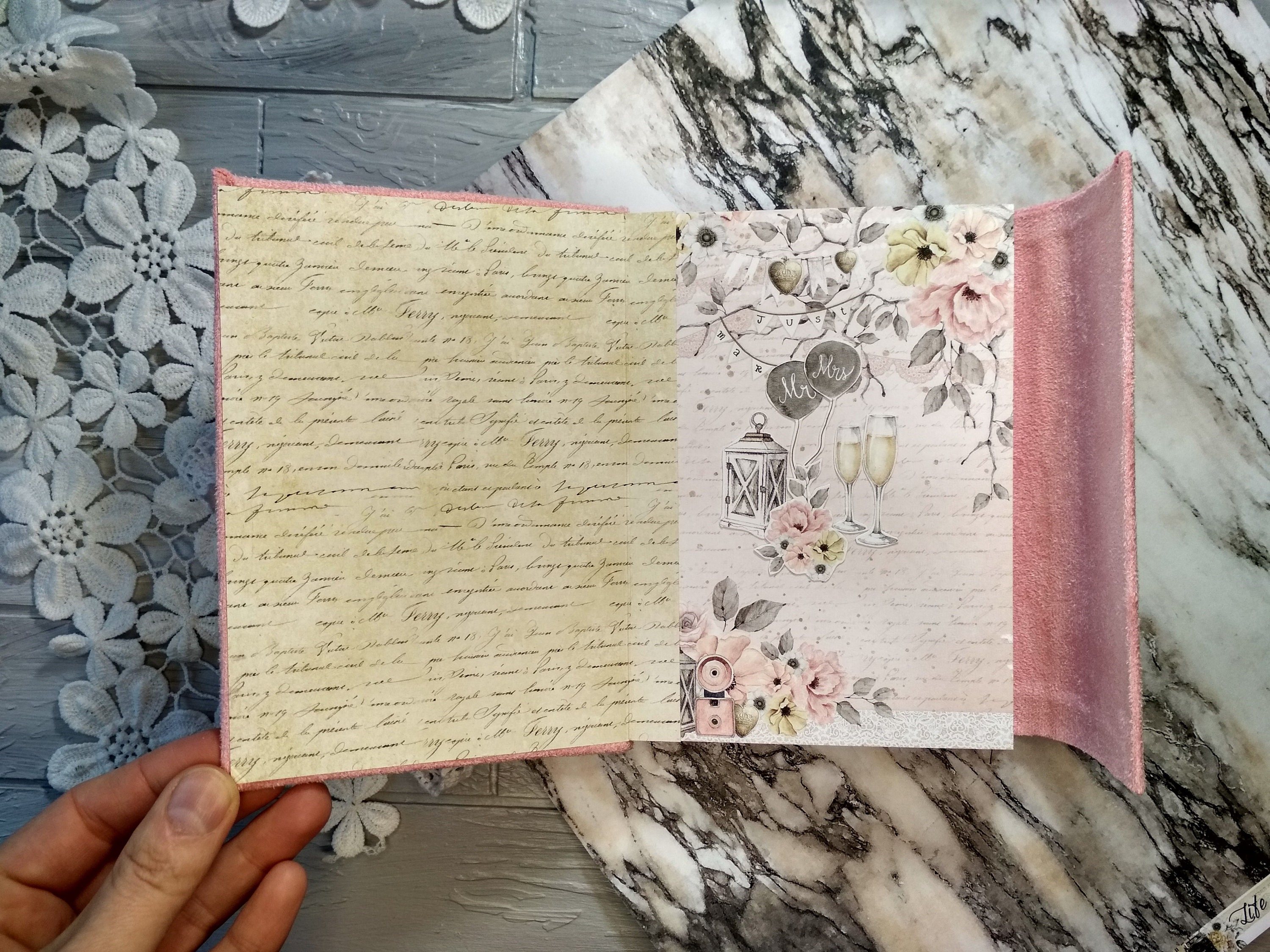 Wedding junk journal Engagement gifts for couple personalized Etsy