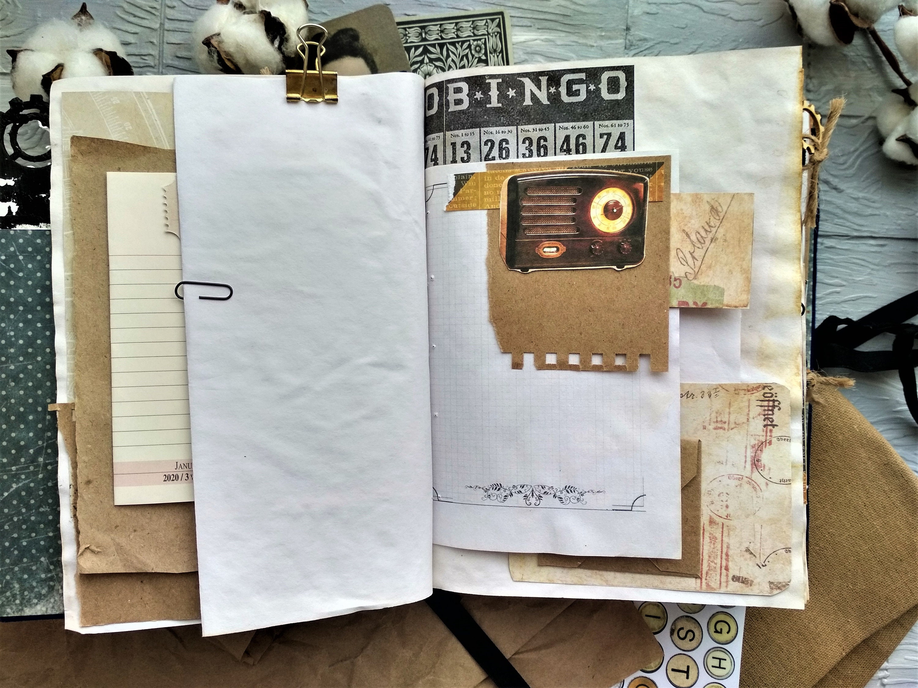 Large junk journals full homemade for sale Patriotic junk Etsy