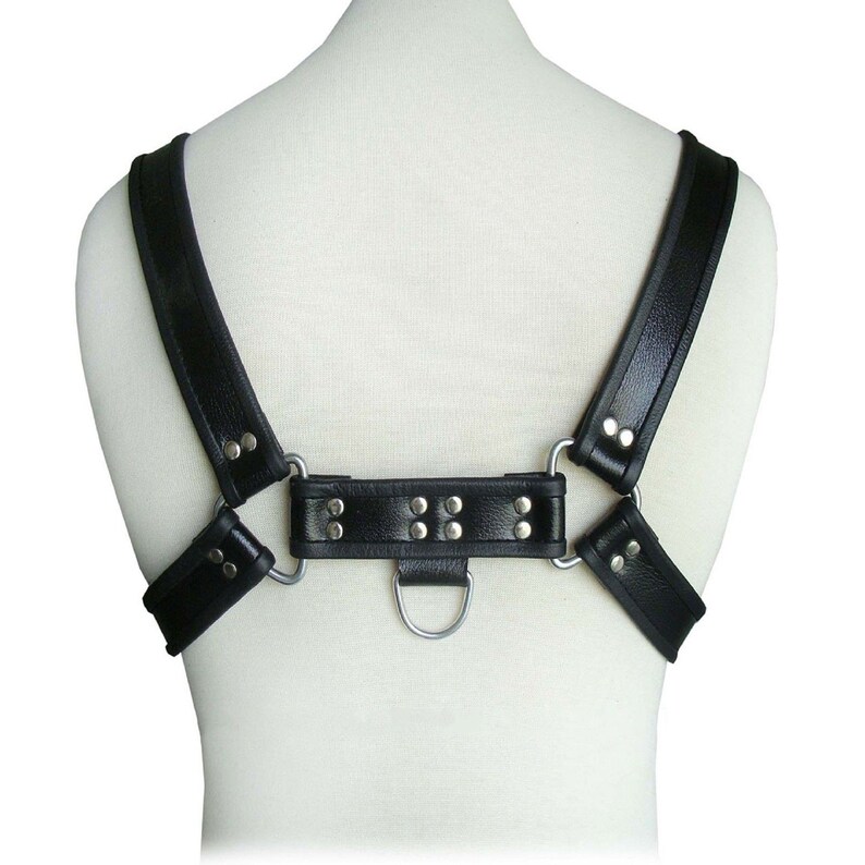 Handmade Men Real Leather Bulldog H-HARNESS With Adjustable - Etsy