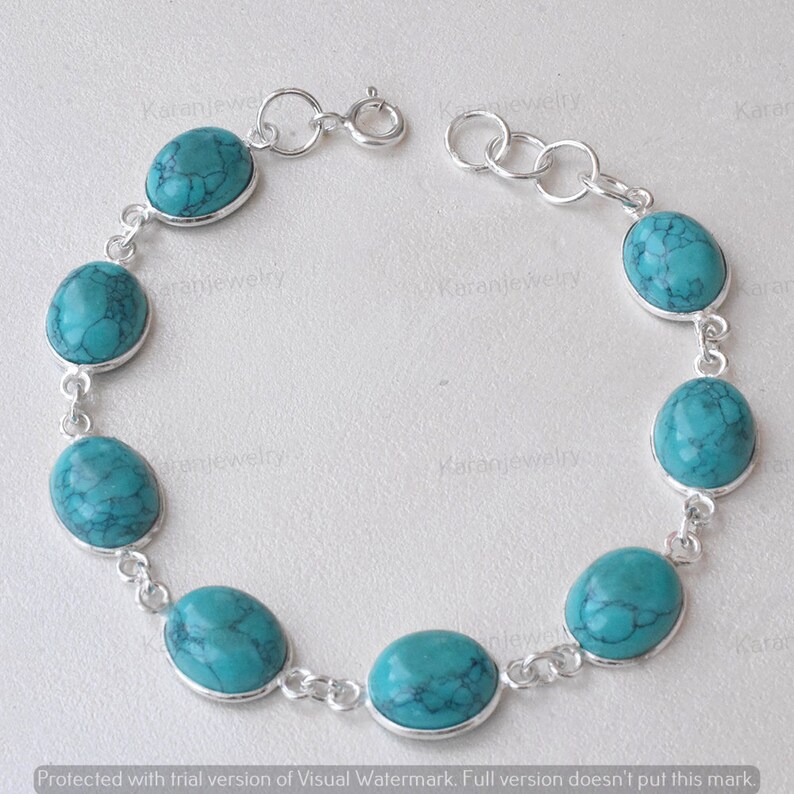 Sterling Silver Ladies Bracelets Bangle Gemstone Jewellery Gift Jewelry Unique Turquoise Bracelets gemstone bracelet for women