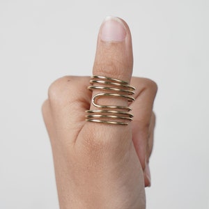 Arthritis ring, Finger Splint Ring, Women ring, Adjustable handmade Hammered Textured ring