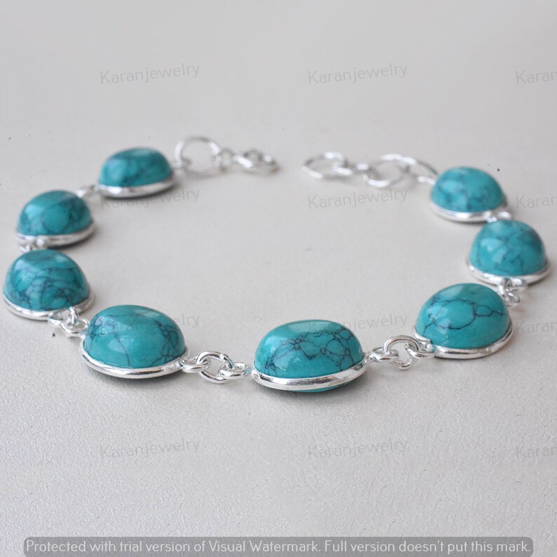 Sterling Silver Ladies Bracelets Bangle Gemstone Jewellery Gift Jewelry Unique Turquoise Bracelets gemstone bracelet for women