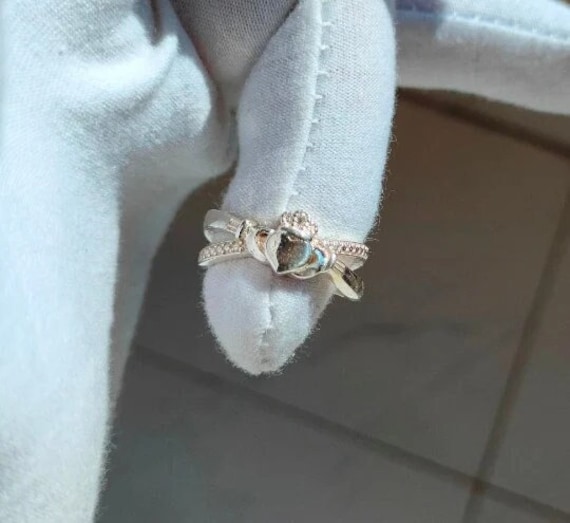 Fede Gimmel Ring, Claddagh Ring, Love Heart Ring, Love Ring, Women