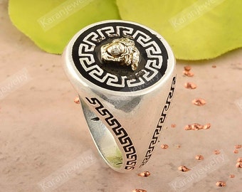 Medusa Sterling Silver Ring, Greek Mythology Jewelry