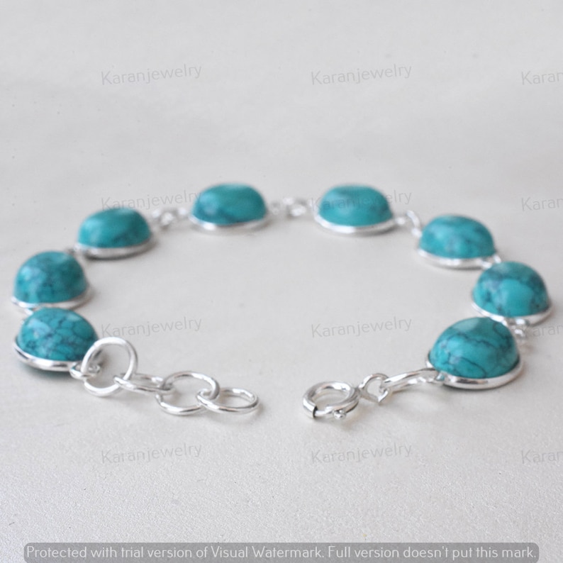 Sterling Silver Ladies Bracelets Bangle Gemstone Jewellery Gift Jewelry Unique Turquoise Bracelets gemstone bracelet for women