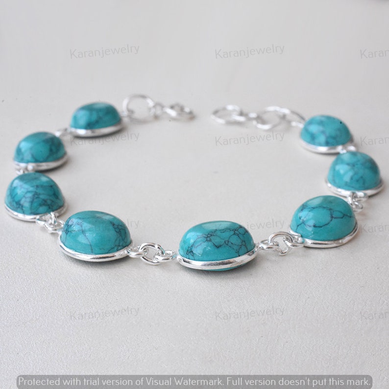 Sterling Silver Ladies Bracelets Bangle Gemstone Jewellery Gift Jewelry Unique Turquoise Bracelets gemstone bracelet for women