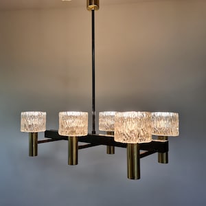 Glass Cylinders Chandelier by Carl Fagerlund for Orrefors - Sweden 1960s