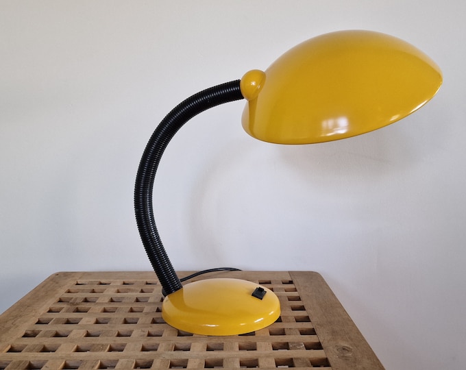 Vintage modern yellow desk light from the 1980's