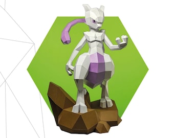 Legendary Creature - Svg Dxf Papercraft 3D Pattern – Low Poly PDF | DIY Gamer Decor Model