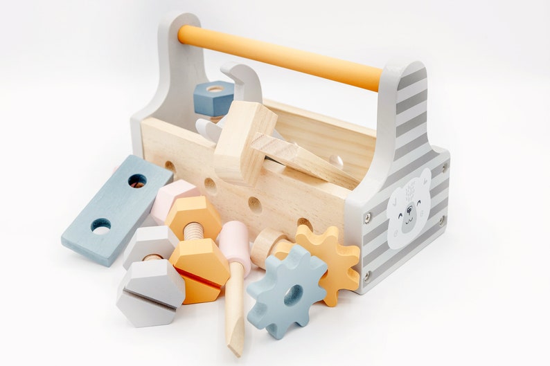 Wooden Tool Kit for Small Craftsmen Wooden Toy Toolbox Tool Etsy UK